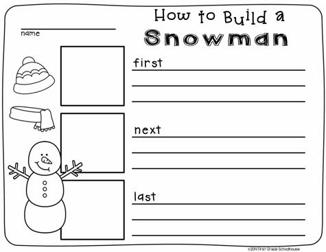 How to build a snowman writing activity free